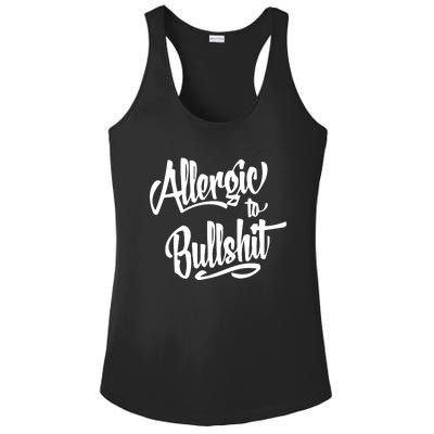 Allergic To Bullshit (2) Ladies PosiCharge Competitor Racerback Tank