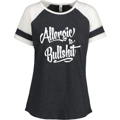 Allergic To Bullshit (2) Enza Ladies Jersey Colorblock Tee