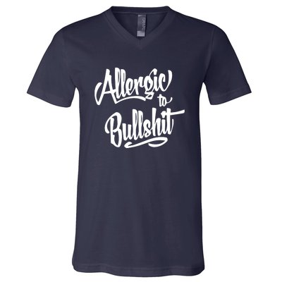 Allergic To Bullshit (2) V-Neck T-Shirt