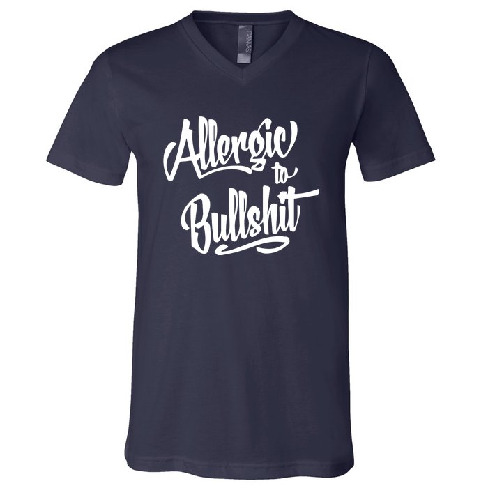 Allergic To Bullshit (2) V-Neck T-Shirt