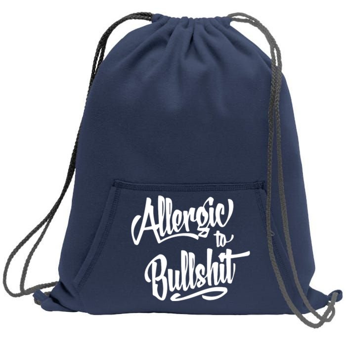 Allergic To Bullshit (2) Sweatshirt Cinch Pack Bag