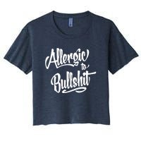 Allergic To Bullshit (2) Women's Crop Top Tee