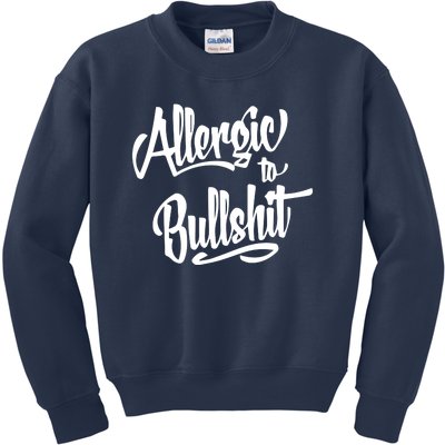 Allergic To Bullshit (2) Kids Sweatshirt