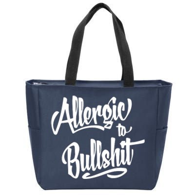 Allergic To Bullshit (2) Zip Tote Bag