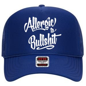 Allergic To Bullshit (2) High Crown Mesh Back Trucker Hat