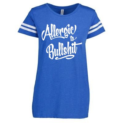 Allergic To Bullshit (2) Enza Ladies Jersey Football T-Shirt