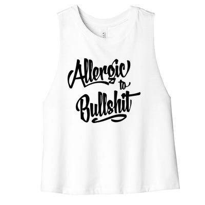 Allergic To Bullshit (2) Women's Racerback Cropped Tank