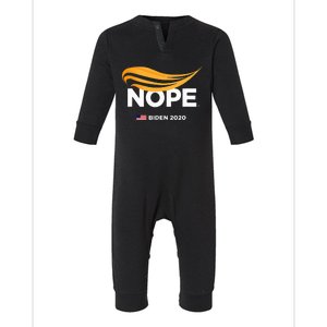 Anti Trump Biden 2020 Trump Nope Trump No Humorous Infant Fleece One Piece