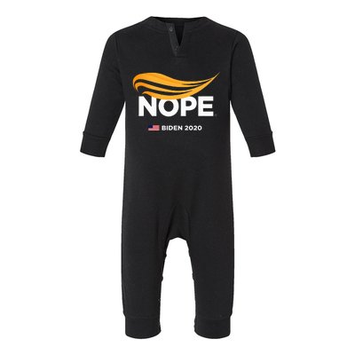 Anti Trump Biden 2020 Trump Nope Trump No Humorous Infant Fleece One Piece