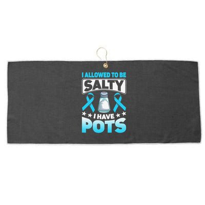 Allowed To Be Salty I Have POTS Syndrome Awareness Large Microfiber Waffle Golf Towel