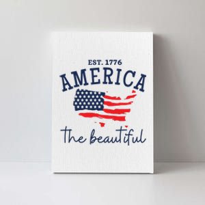 America The Beautiful Patriotic 4th Of July Independen Day Canvas