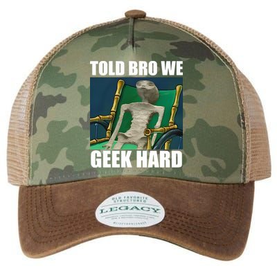Alien Told Bro We Geek Hard Legacy Tie Dye Trucker Hat