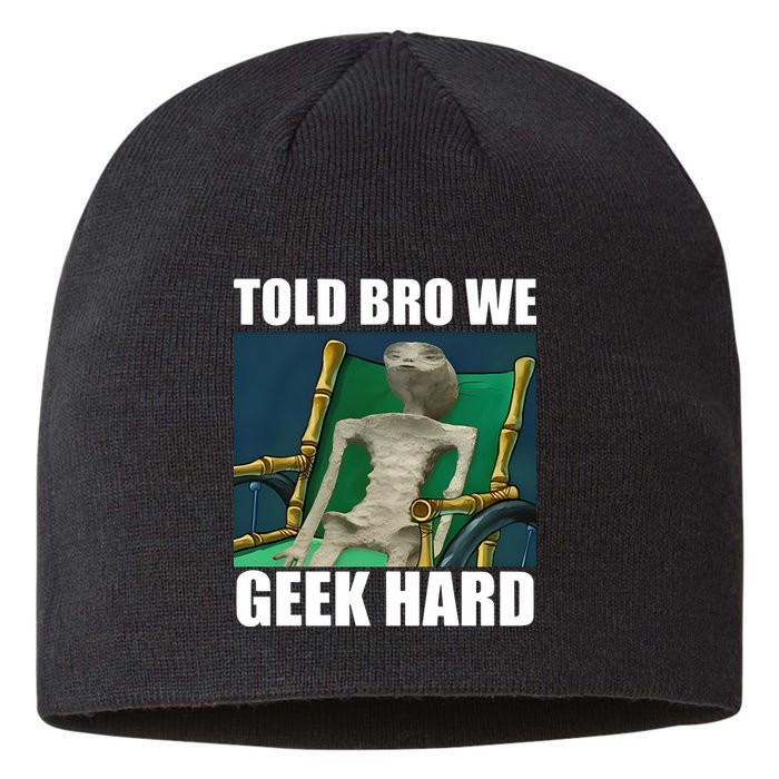 Alien Told Bro We Geek Hard Sustainable Beanie