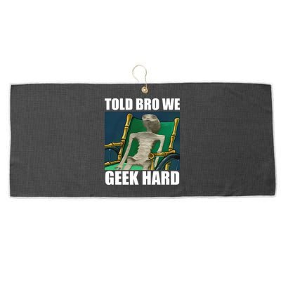 Alien Told Bro We Geek Hard Large Microfiber Waffle Golf Towel