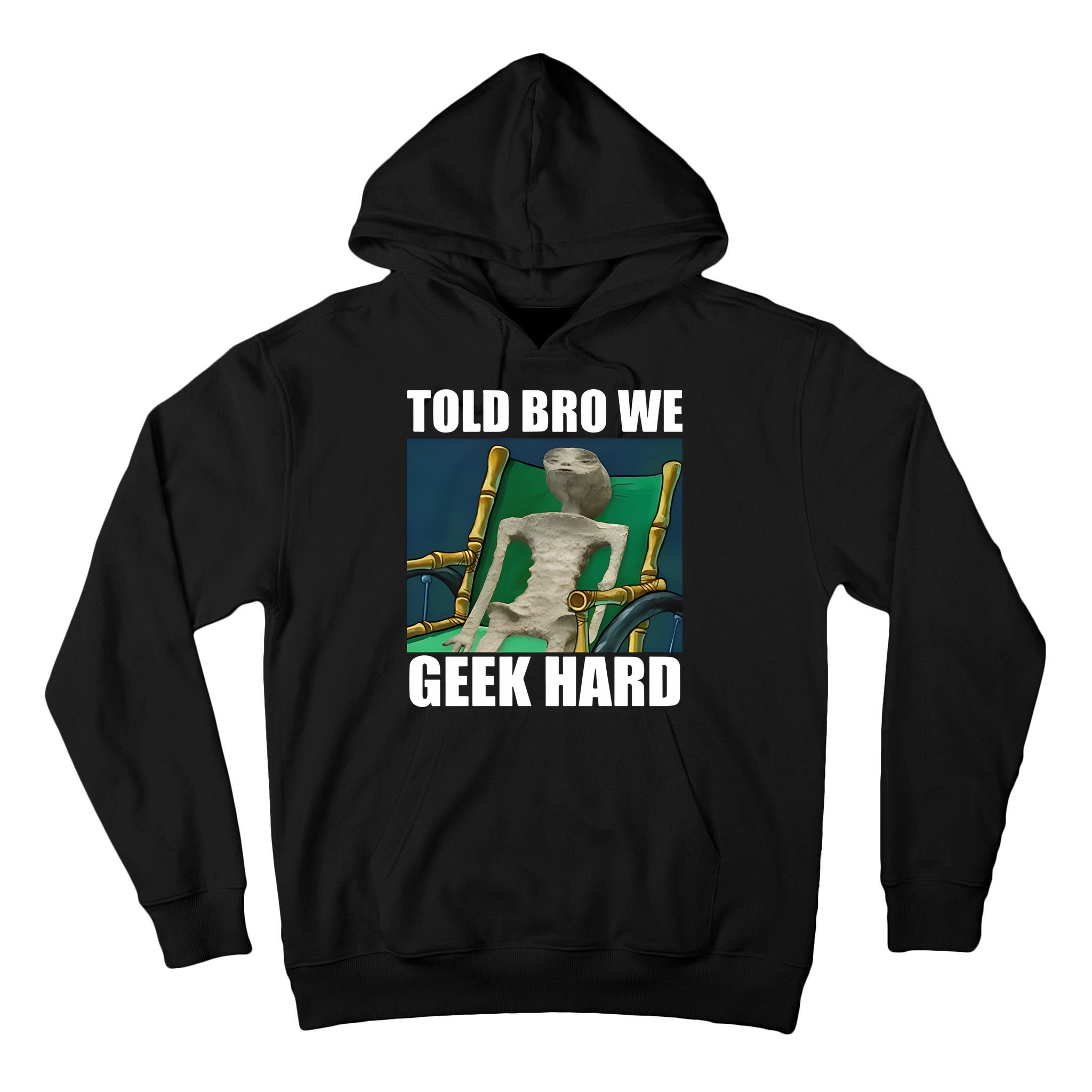 Alien Told Bro We Geek Hard Tall Hoodie