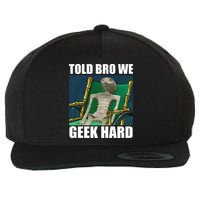 Alien Told Bro We Geek Hard Wool Snapback Cap