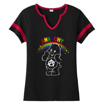 Anarchy Teddy Bear Ladies Halftime Notch Neck Tee