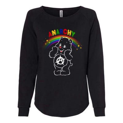 Anarchy Teddy Bear Womens California Wash Sweatshirt