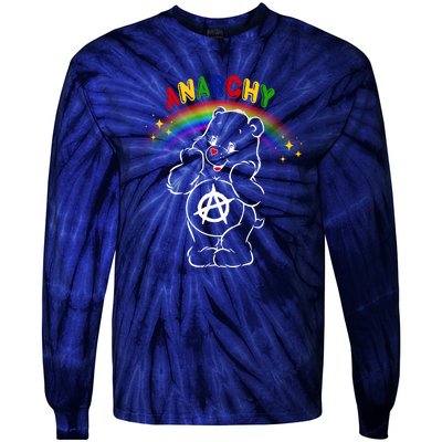 Anarchy Teddy Bear Tie-Dye Long Sleeve Shirt