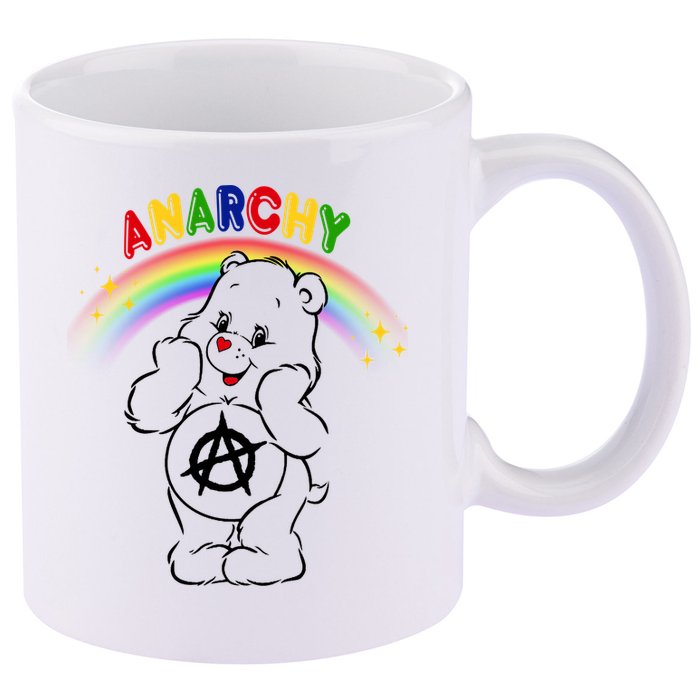 Anarchy Teddy Bear 11oz C Handle Ceramic Mug
