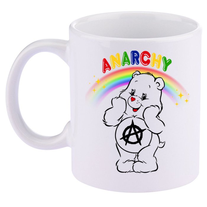 Anarchy Teddy Bear 11oz C Handle Ceramic Mug
