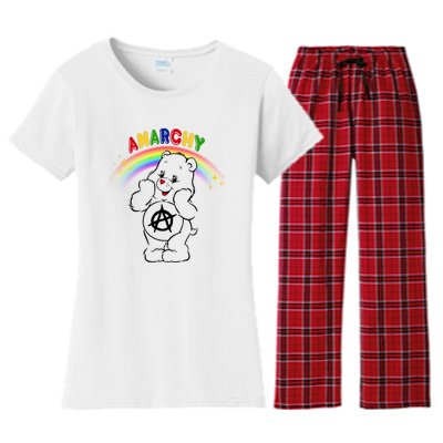 Anarchy Teddy Bear Women's Flannel Pajama Set