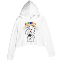 Anarchy Teddy Bear Crop Fleece Hoodie