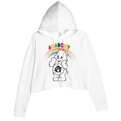 Anarchy Teddy Bear Crop Fleece Hoodie