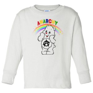 Anarchy Teddy Bear Toddler Long Sleeve Shirt