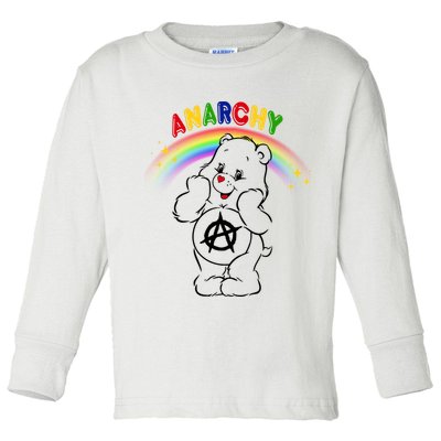 Anarchy Teddy Bear Toddler Long Sleeve Shirt