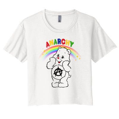 Anarchy Teddy Bear Women's Crop Top Tee