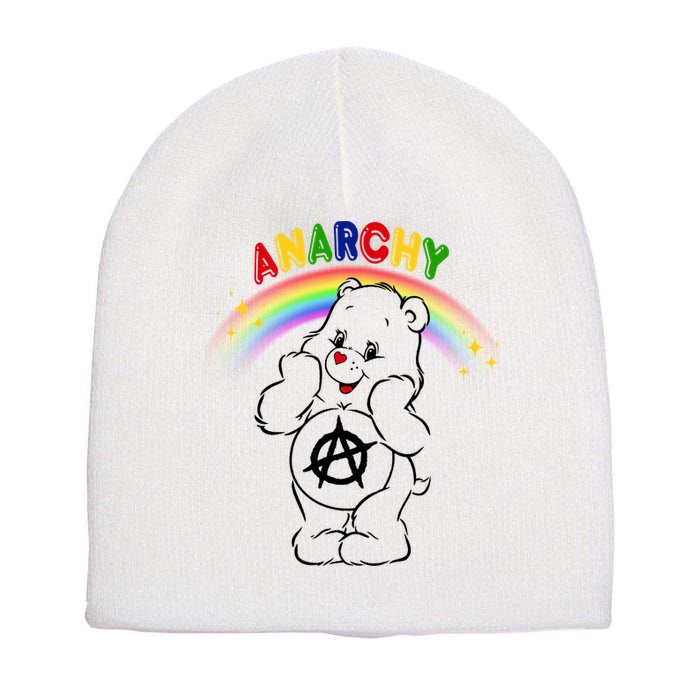 Anarchy Teddy Bear Short Acrylic Beanie