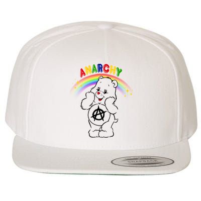 Anarchy Teddy Bear Wool Snapback Cap