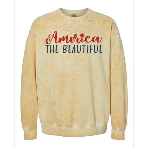 America The Beautiful 4th Of July Colorblast Crewneck Sweatshirt