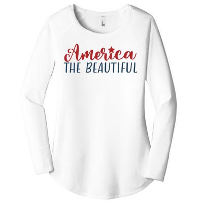 America The Beautiful 4th Of July Women's Perfect Tri Tunic Long Sleeve Shirt