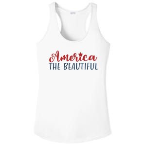 America The Beautiful 4th Of July Ladies PosiCharge Competitor Racerback Tank