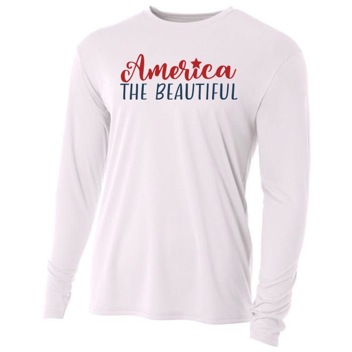 America The Beautiful 4th Of July Cooling Performance Long Sleeve Crew