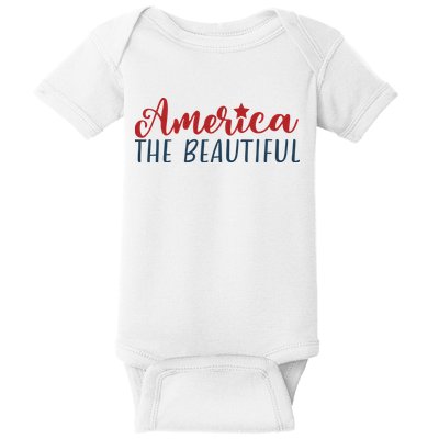 America The Beautiful 4th Of July Baby Bodysuit