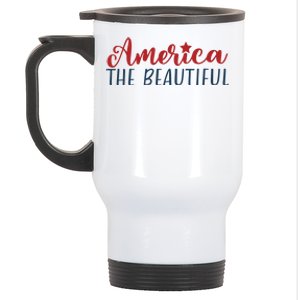 America The Beautiful 4th Of July Stainless Steel Travel Mug