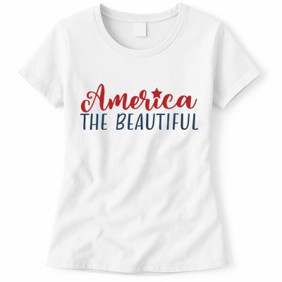 America The Beautiful 4th Of July Womens T-Shirt