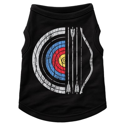 Archery Target Bow And Arrow Archer Retro Vintage Doggie Tank
