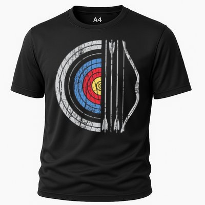 Archery Target Bow And Arrow Archer Retro Vintage Performance Shirt