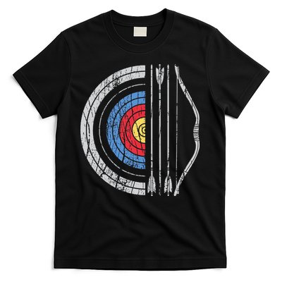 Archery Target Bow And Arrow Archer Retro Vintage T-Shirt