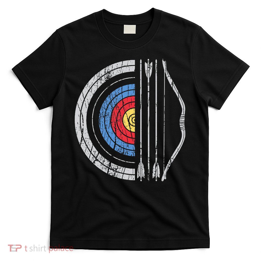 Archery Target Bow And Arrow Archer Retro Vintage T-Shirt