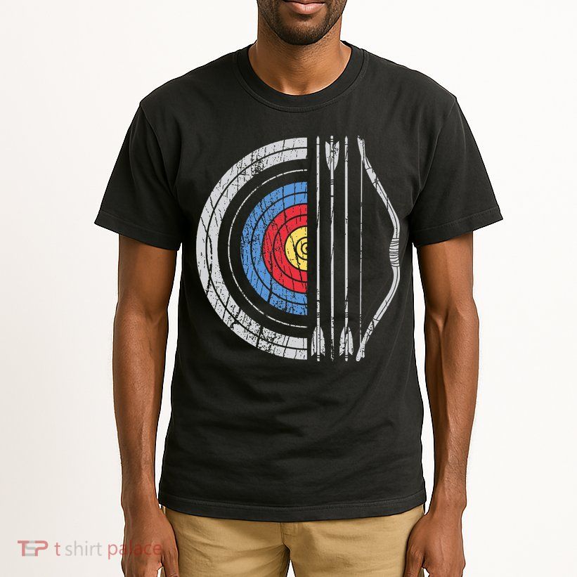 Archery Target Bow And Arrow Archer Retro Vintage Tall T-Shirt