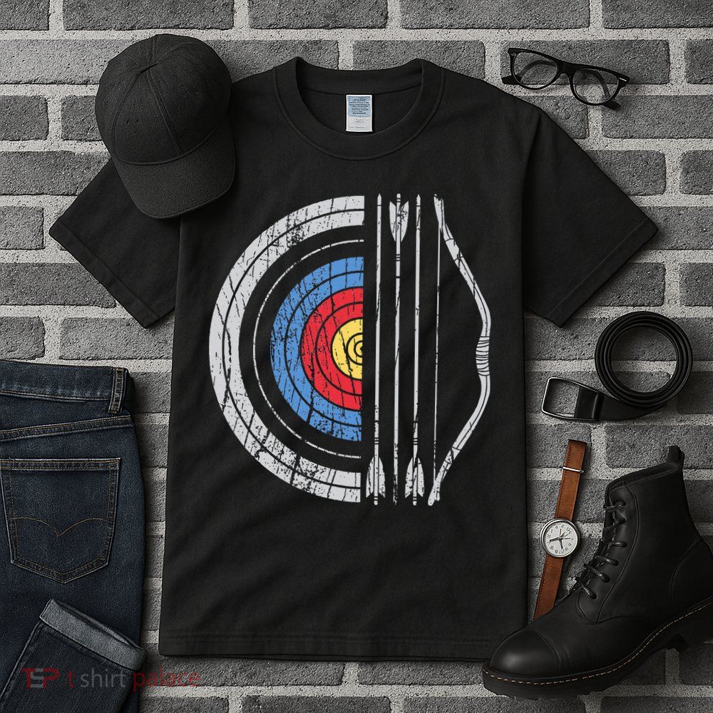 Archery Target Bow And Arrow Archer Retro Vintage Tall T-Shirt