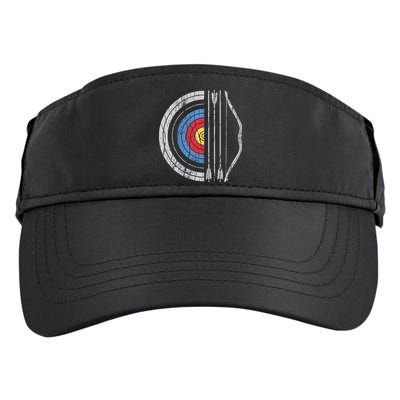 Archery Target Bow And Arrow Archer Retro Vintage Adult Drive Performance Visor