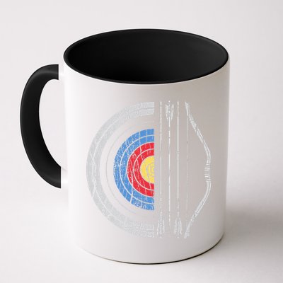 Archery Target Bow And Arrow Archer Retro Vintage Mug