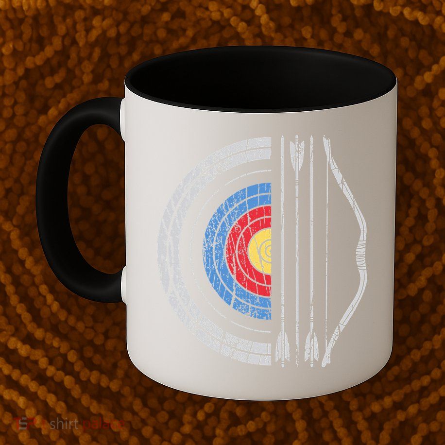 Archery Target Bow And Arrow Archer Retro Vintage Mug