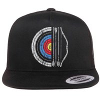 Archery Target Bow And Arrow Archer Retro Vintage Flatbill Hat
